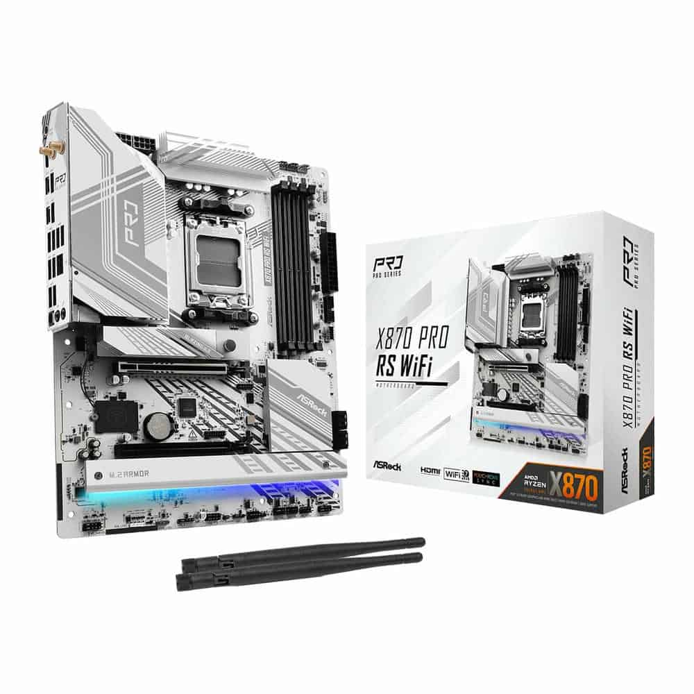 ASRock AMD X870 Pro RS WiFi AM5 DDR5 PCIe 5.0 ATX Motherboard